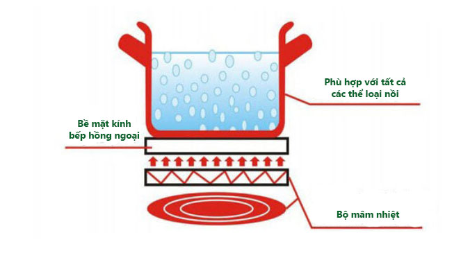 bếp hồng ngoại có hại không