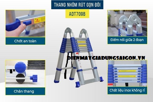 thang nhôm rút gọn (chữ a) advindeq adt709b