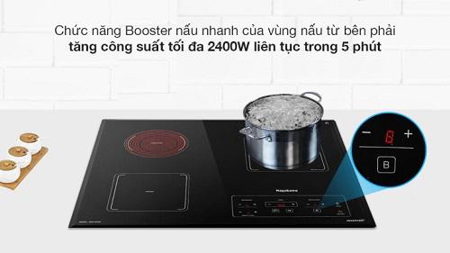 chức năng hoạt động của booster trên bếp từ