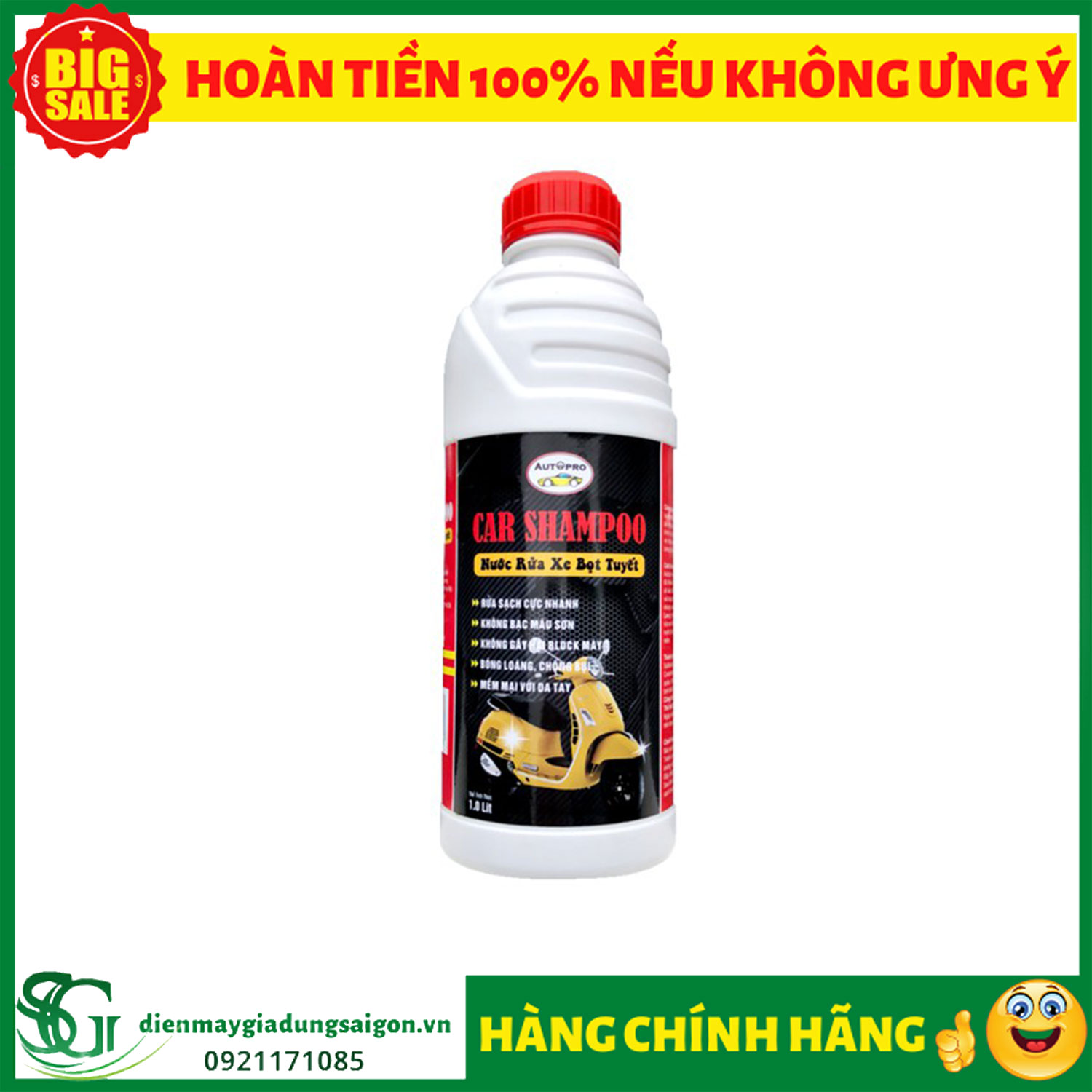 Nuoc rua xe ca shampoo 1l